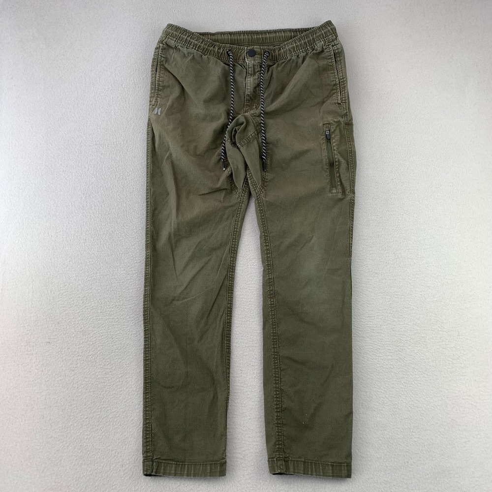Hurley Jogger Pants Men Large Green Casual Elastic Waist Drawstring